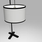 5th Avenue Curved-Arm Black Floor Lamp - The Black Steel