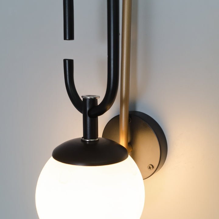 Vivid Torus Glass Wall Sconce - The Black Steel