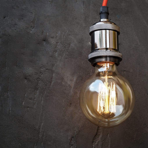 Vintage E27 Socket  Retro Edison Pendant Lamp Holder - The Black Steel