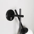 twin glass wall lamp