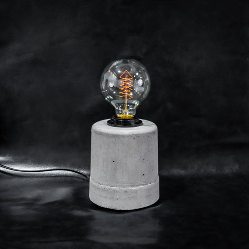 concrete desk lamp industrial theblacksteel concrete interior design