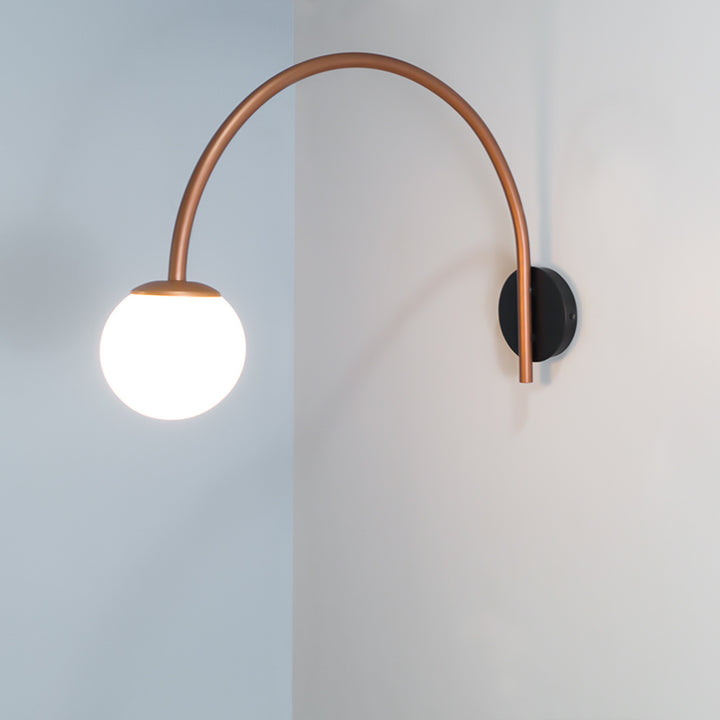 Dijon Curved Wall Lamp Copper - The Black Steel