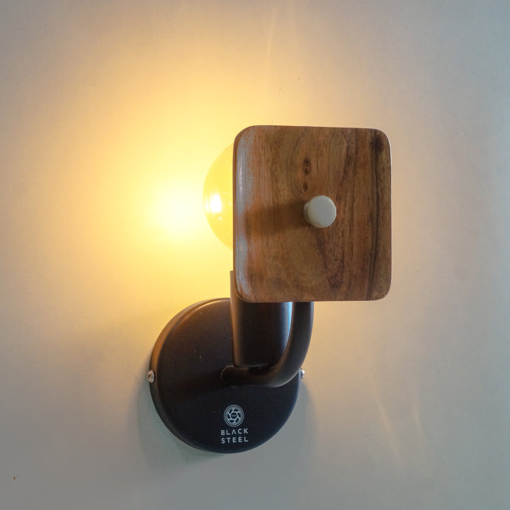 small wall lamp wooden wall sconce