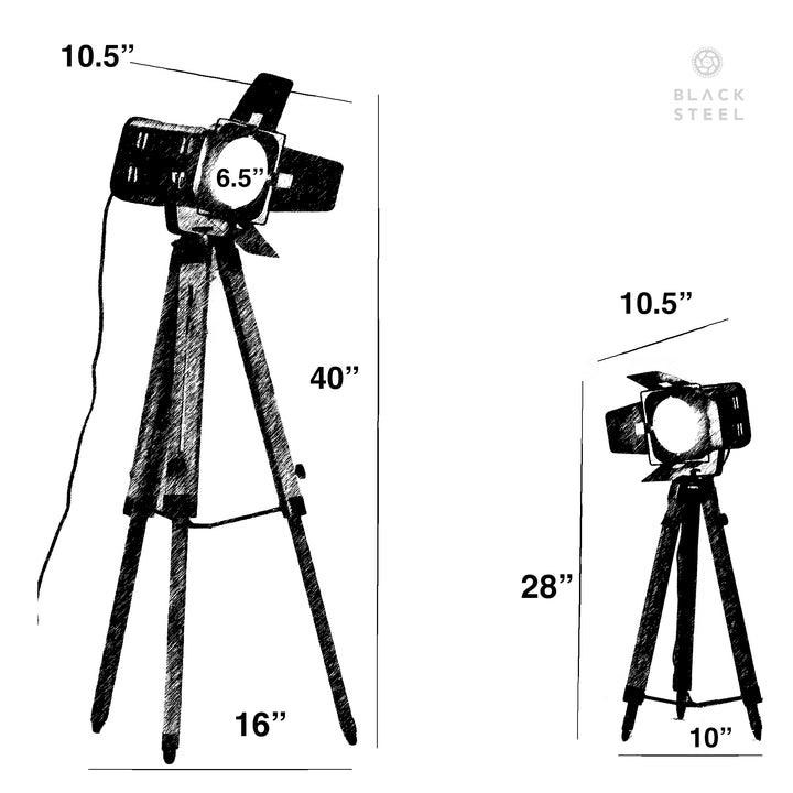 INC3 Tripod Floor Lamp - The Black Steel