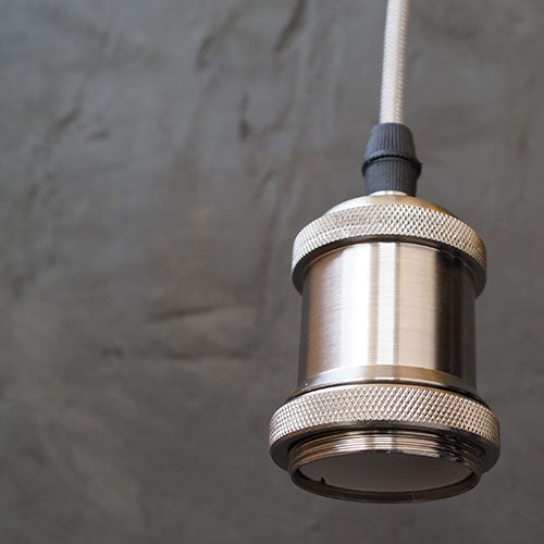 Vintage E27 Socket  Retro Edison Pendant Lamp Holder - The Black Steel