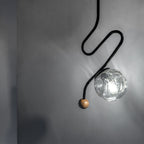 Wave Black Hanging Light - The Black Steel