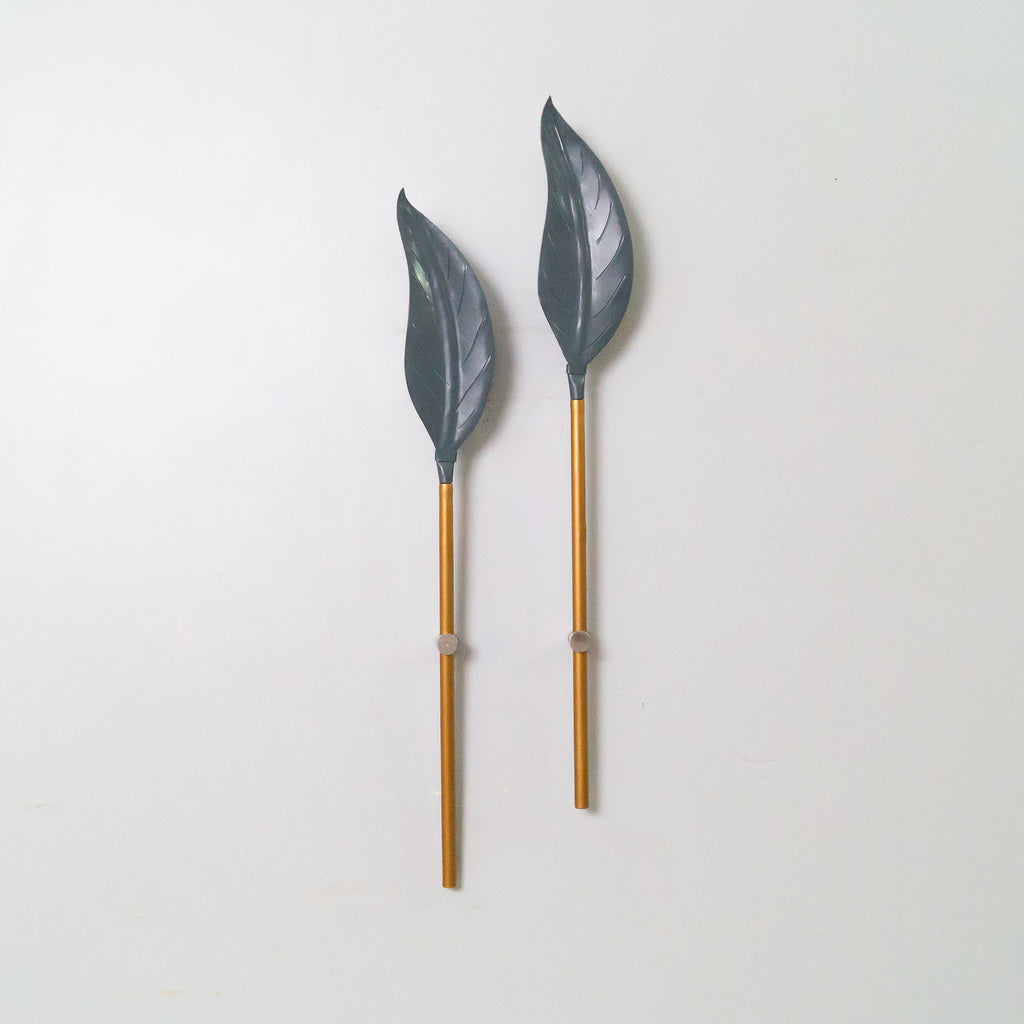 Metal Leaf Wall Decor Artpiece - The Black Steel