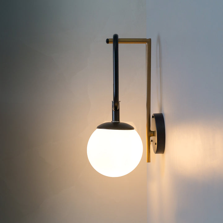 Vivid Torus Glass Wall Sconce - The Black Steel