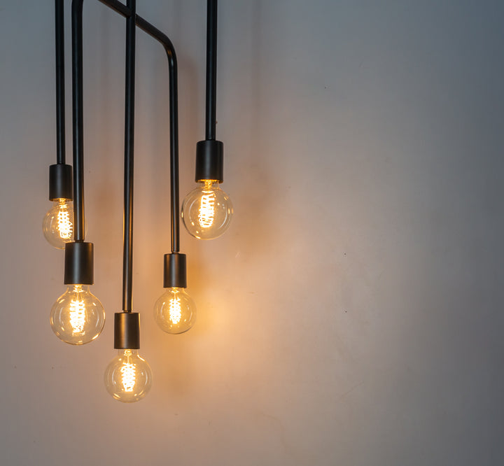 black pipe ceiling chandelier