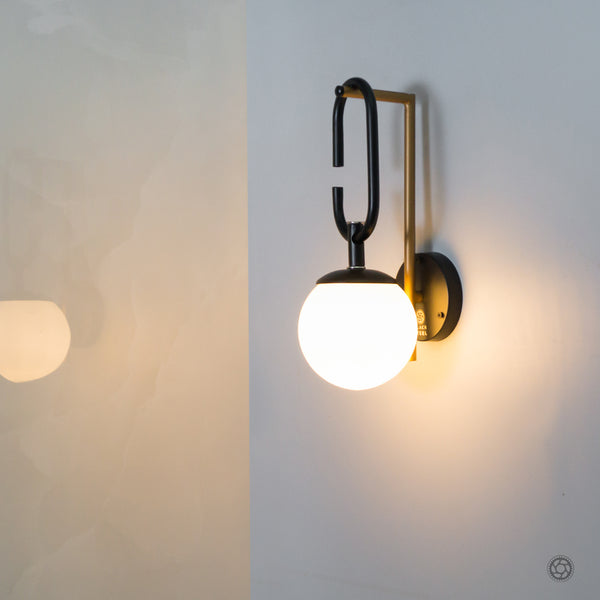 Vivid Torus Glass Wall Sconce - The Black Steel
