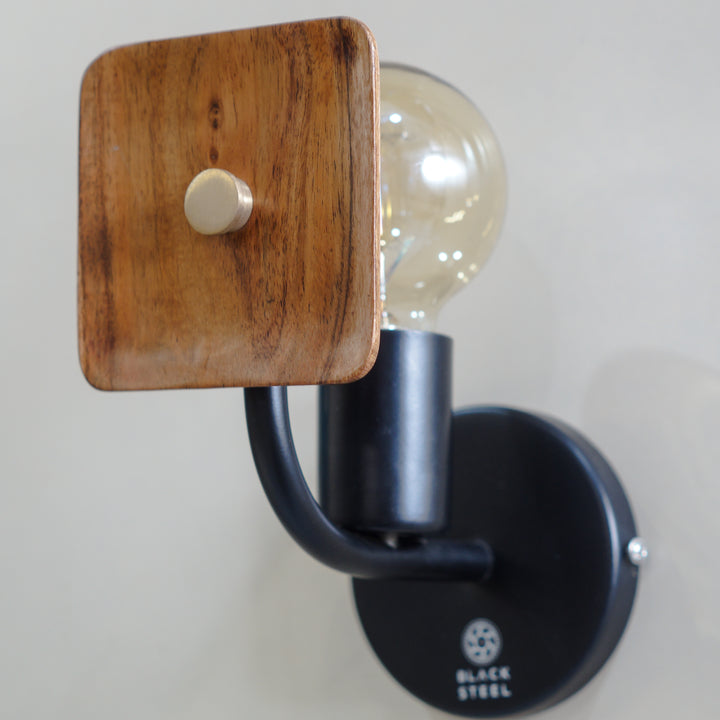 small wall lamp wooden wall sconce
