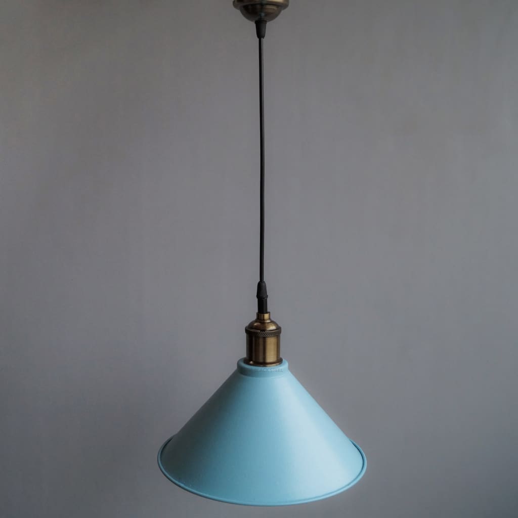 Aqua Blue Pendant Lamp For Modern Interior Architecture and Design - The Black Steel