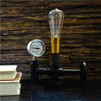 Auric Industrial Pressure Gauge Table Lamp - The Black Steel