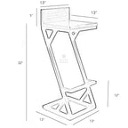 CFR007 Industrial Bar Stool - The Black Steel