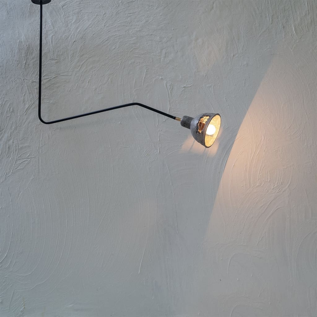 Beale 25Degrees Grey Concrete Lamp - The Black Steel