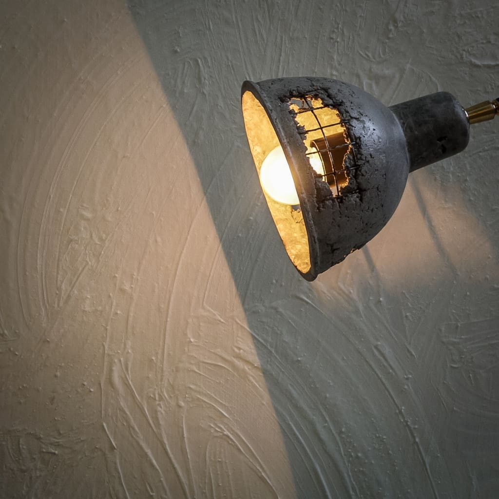 Beale 25Degrees Grey Concrete Lamp - The Black Steel