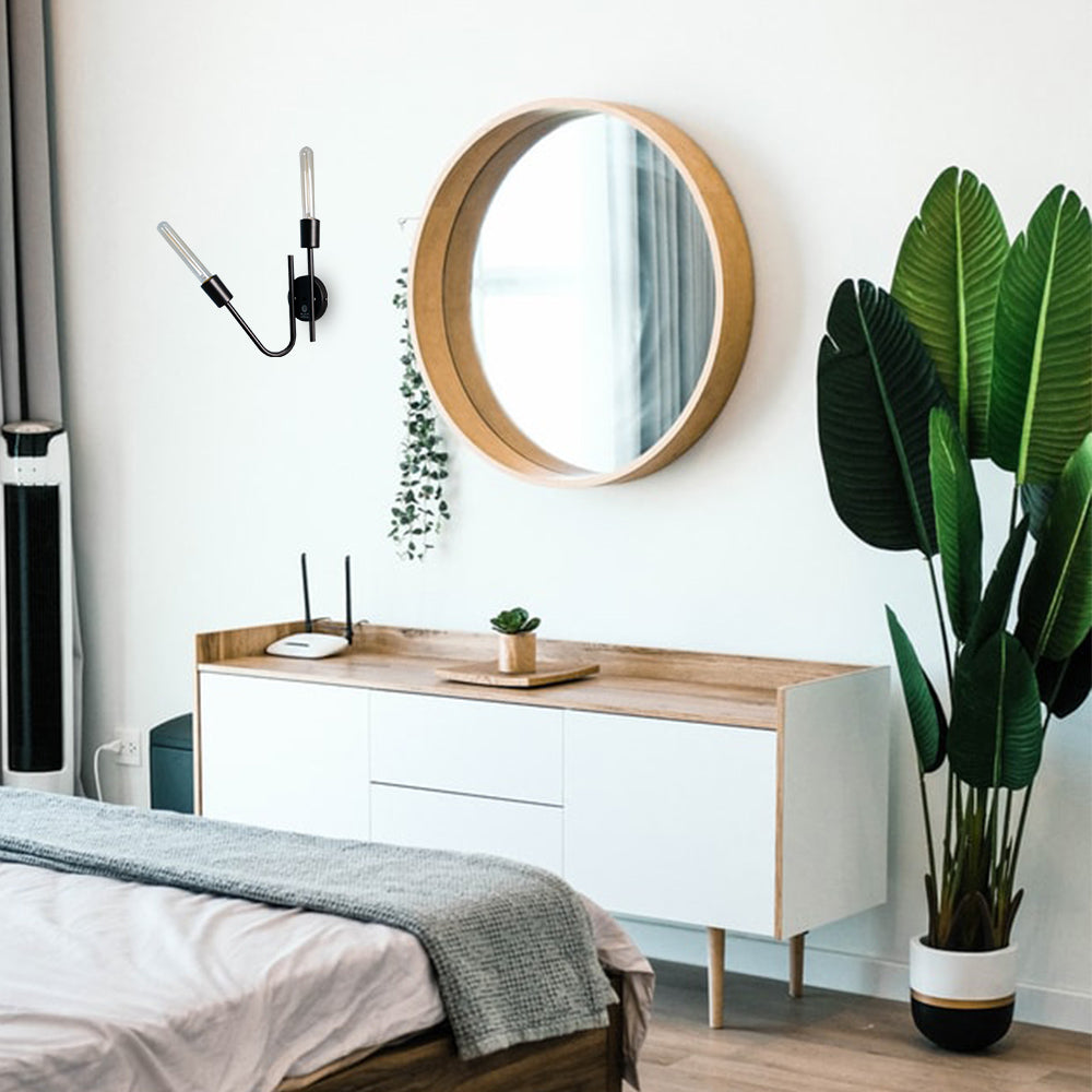 Bedroom Wall Light Minimal - The Black Steel