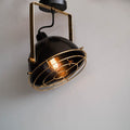 Black Gold Low Ceiling Lamp Vintage Style Lighting - The Black Steel