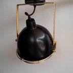 Black Gold Low Ceiling Lamp Vintage Style Lighting - The Black Steel