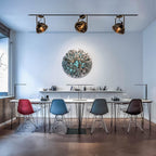 Black Gold Low Ceiling Lamp Vintage Style Lighting - The Black Steel