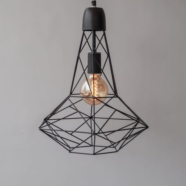 Black Industrial Geometric Pendant Lighting Retro Ceiling Lamp V2.0 - The Black Steel