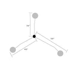 CLR108 Grandiose Concrete Modern Chandelier For Living Room - The Black Steel