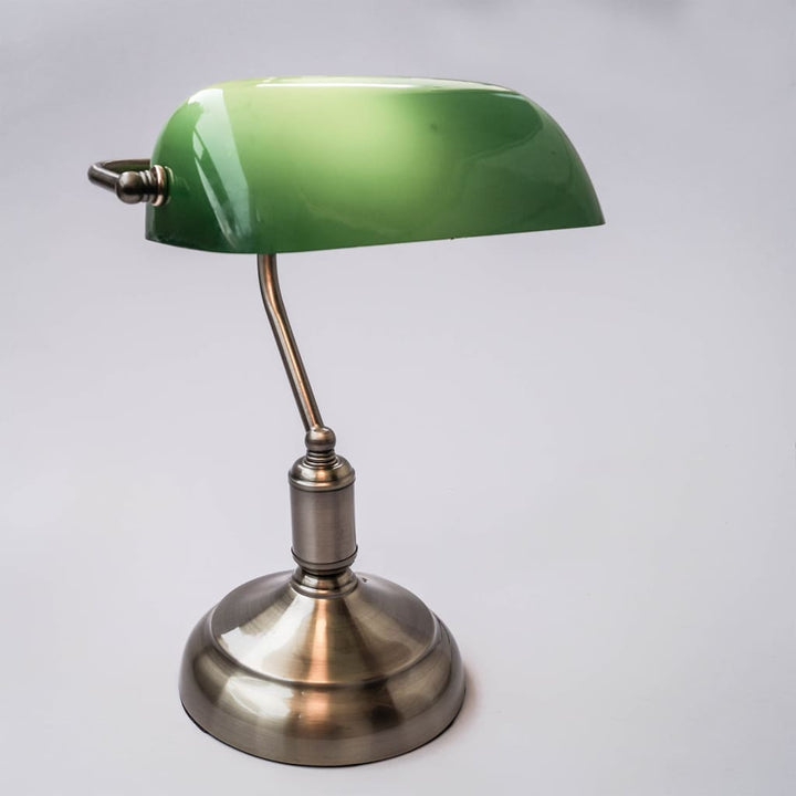 Classic Banker Style Desk Lamp - The Black Steel