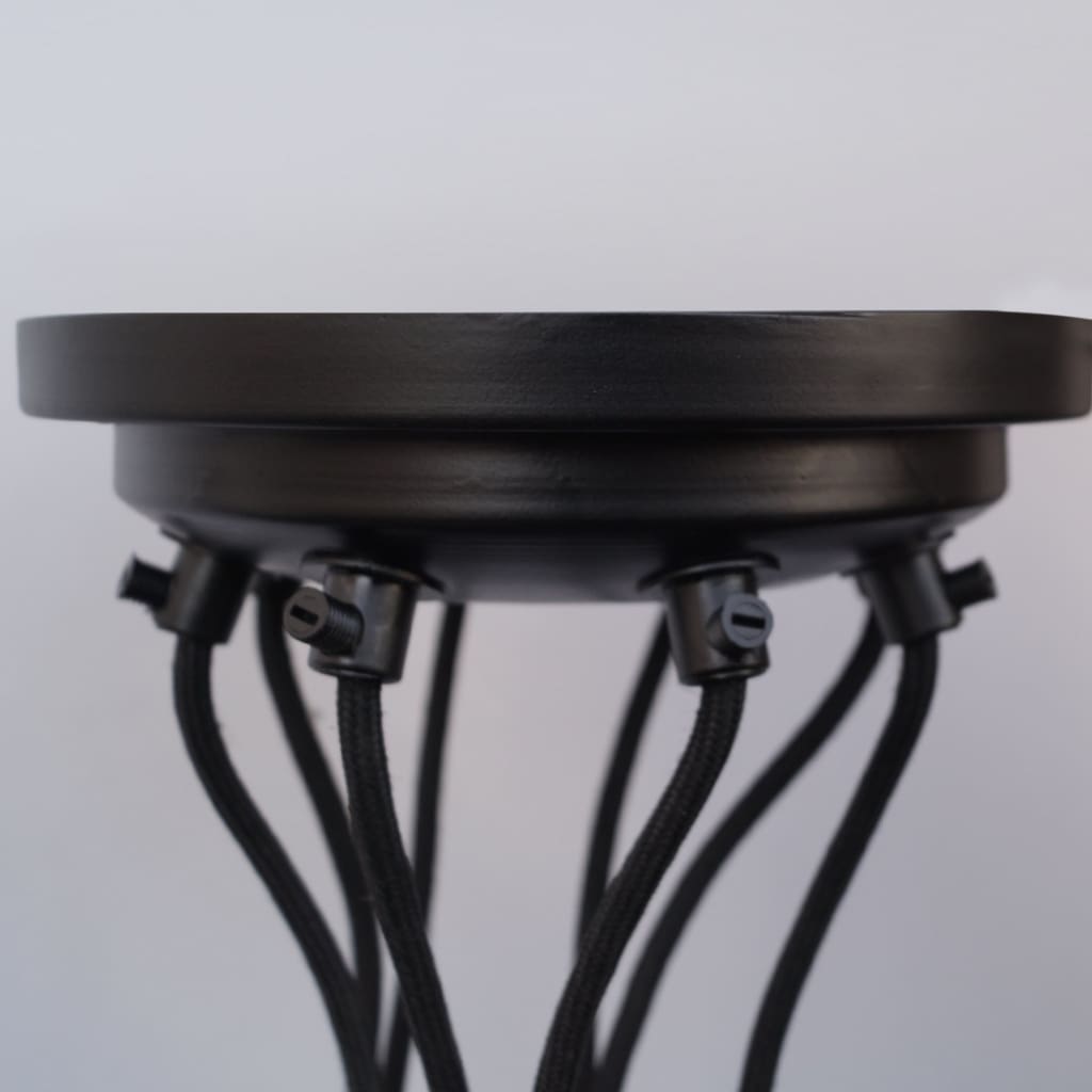 Classic Edison Lights 8 Heads Industrial Style Chandelier - The Black Steel