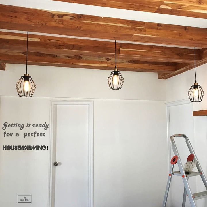 Cobweb Industrial Pendant Lamp - The Black Steel