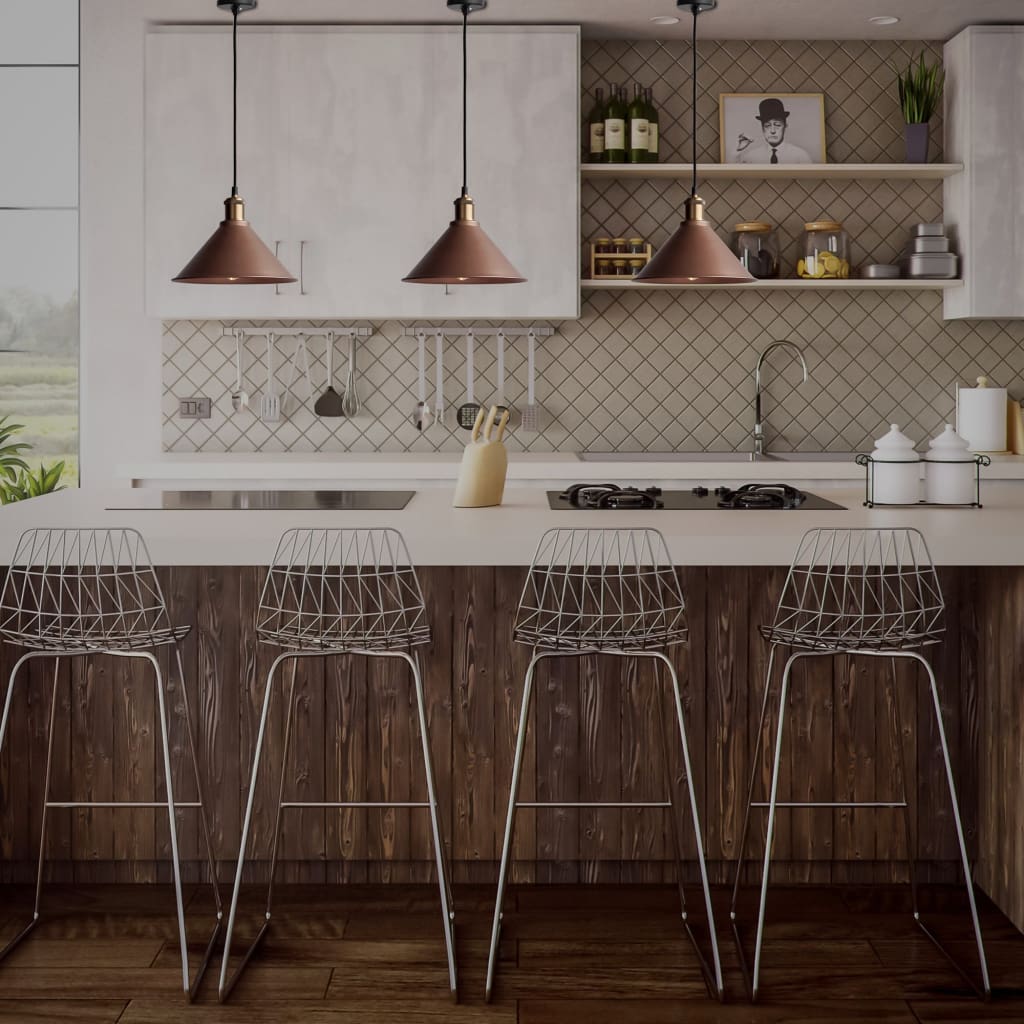 Copper Tapered Cone Decorative Pendant Light 10Inch - The Black Steel