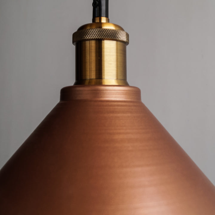 Conical 10" Scandinavian Minimal Hanging Lamp - The Black Steel