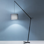 CLF103 Black Slim-Arm Tall Industrial Floor Lamp - The Black Steel