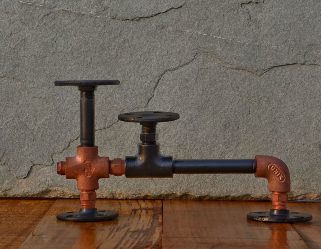 Duo Circuit Candle Holder - The Black Steel