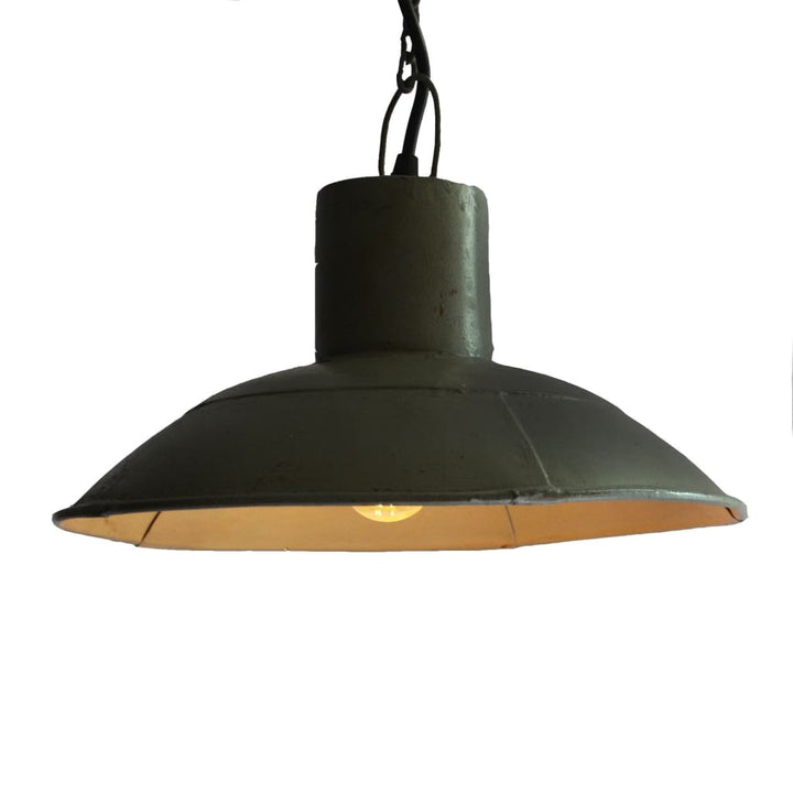 Farmhouse Interior Style Decor Industrial Grey Ceiling Pendant Lamp - The Black Steel