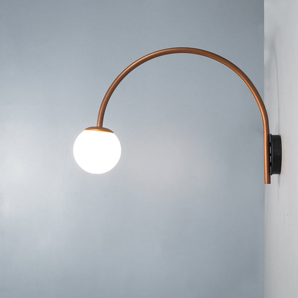 Dijon Curved Wall Lamp Copper - The Black Steel