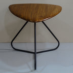 black steel industrial centre table brown teak wood iron metal frame black coffee table furniture