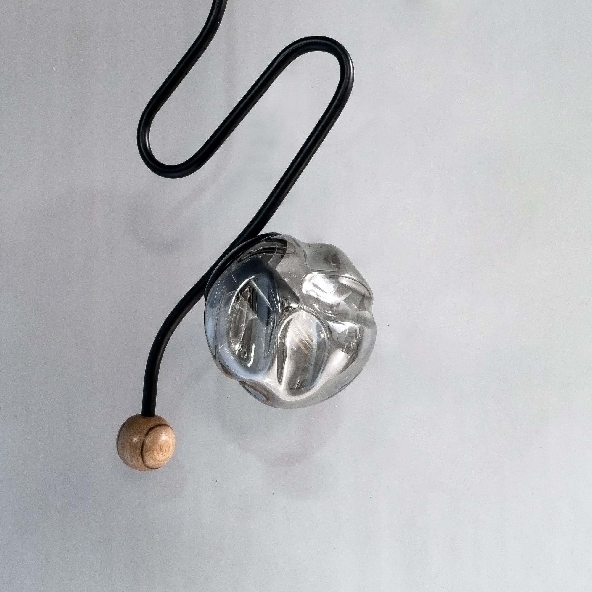 Wave Black Hanging Light - The Black Steel