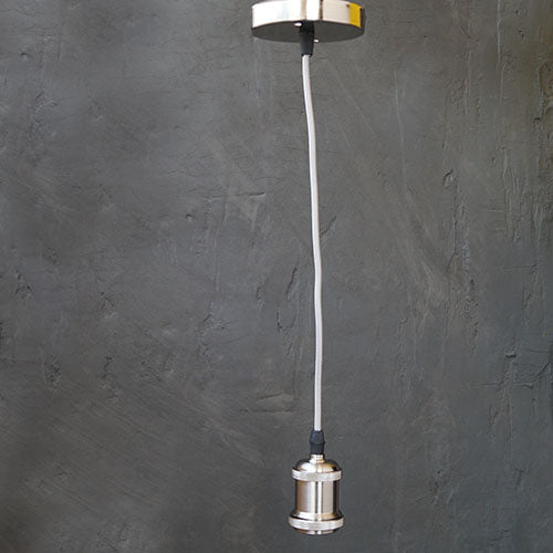 Vintage E27 Socket  Retro Edison Pendant Lamp Holder - The Black Steel