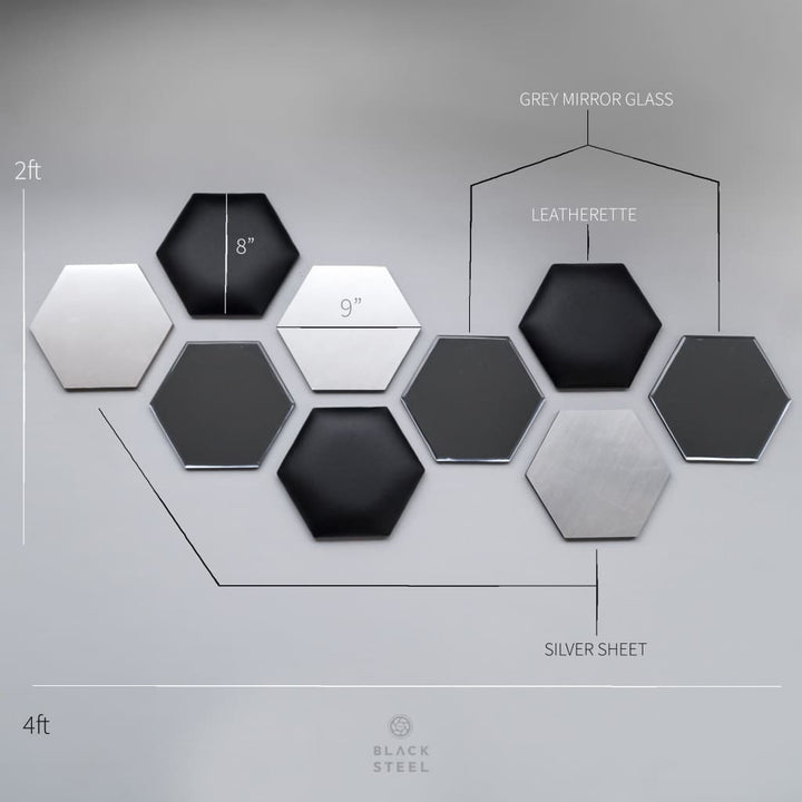 Honeycomb Hexagon Wall Decor - The Black Steel