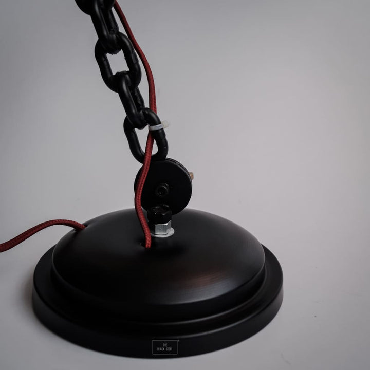 Industrial Torus Links Desk Lamp v2.0 - The Black Steel