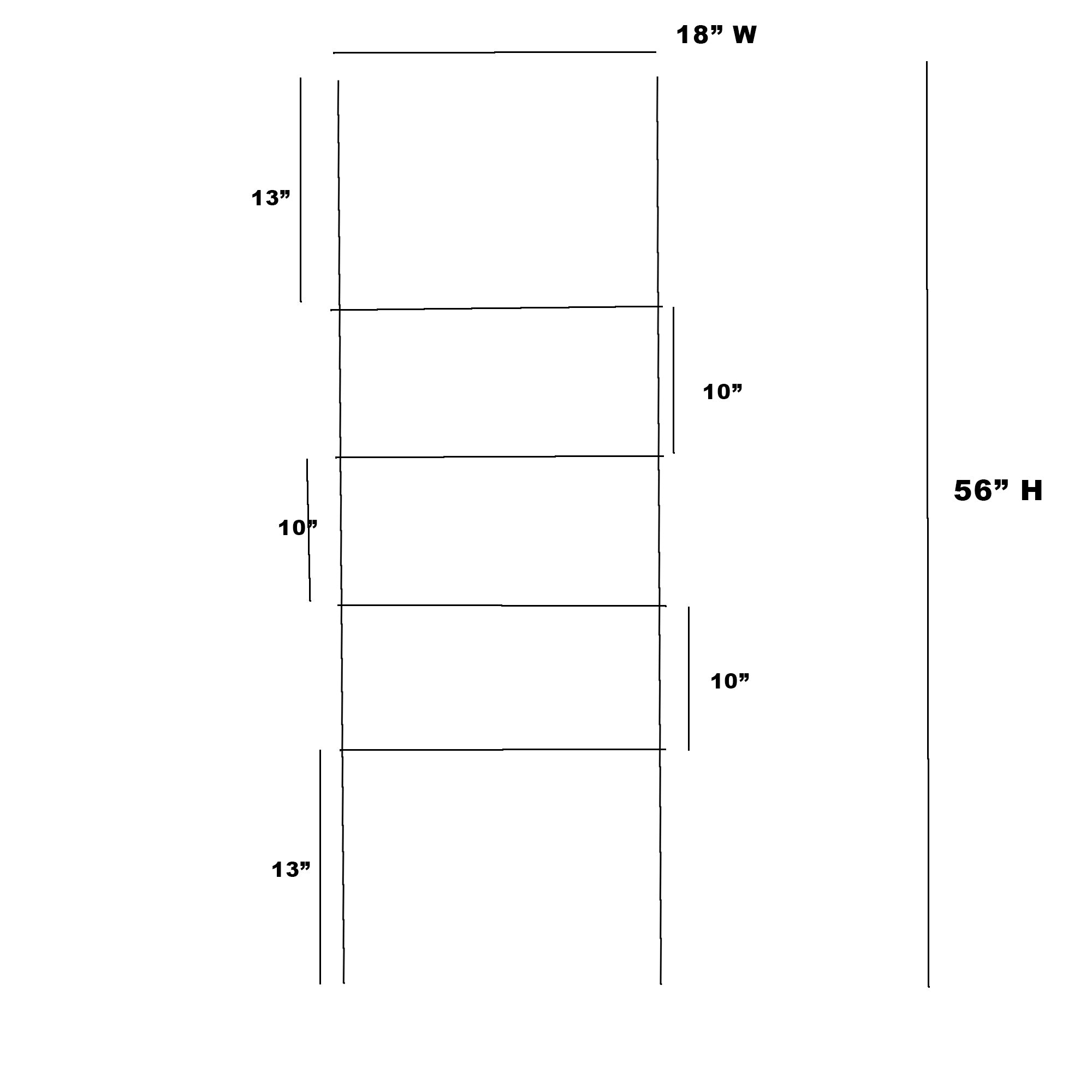 DE110 Iron Ladder Home Decor Black Metal