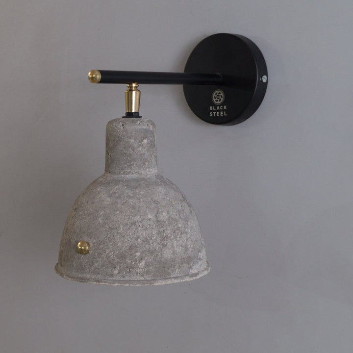 Zolo Concrete Metal Wall Sconce - The Black Steel