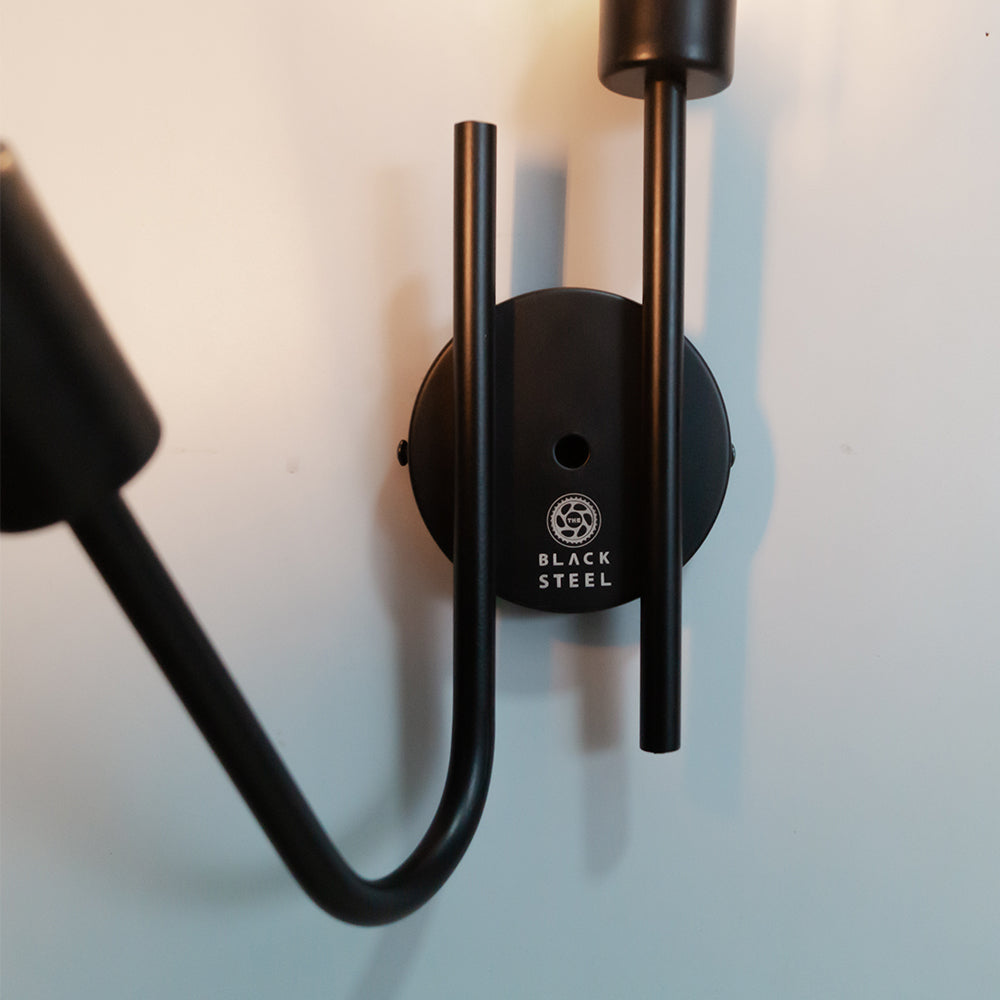 Bedroom Wall Light Minimal - The Black Steel