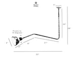 Beale 25Degrees Grey Concrete Lamp - The Black Steel