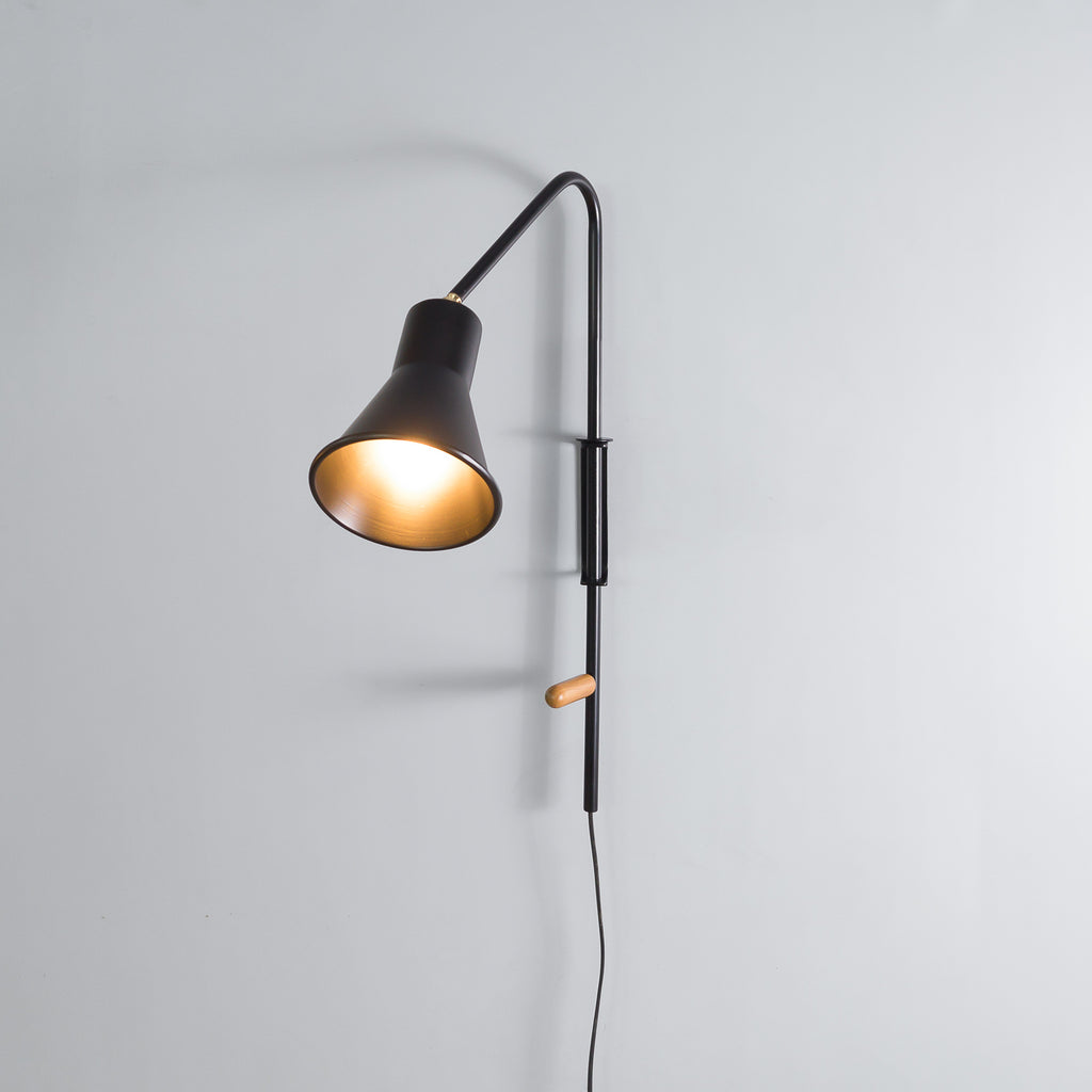 FSW 203 Gold Swivel Wall Sconce Adjustable Lampshade - The Black Steel