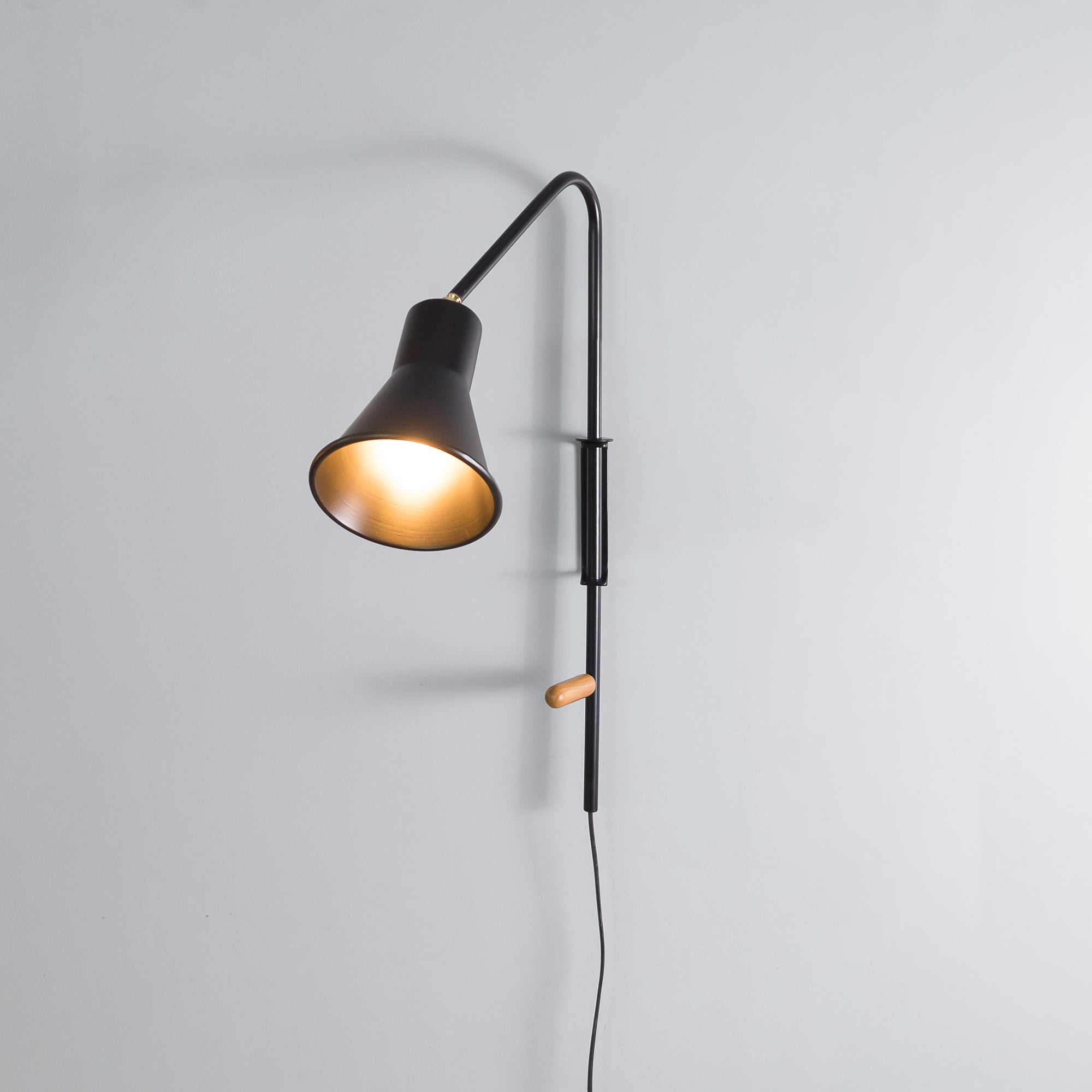 FSW 203 Gold Swivel Wall Sconce Adjustable Lampshade - The Black Steel