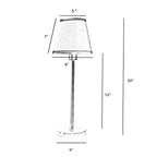 CDL111 Vintage Nightstand Brown Fabric Wooden lamp - The Black Steel