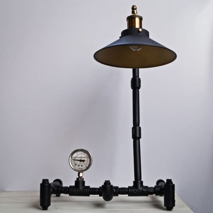 Nordic Industrial Table Lamp Tablet Stand - The Black Steel