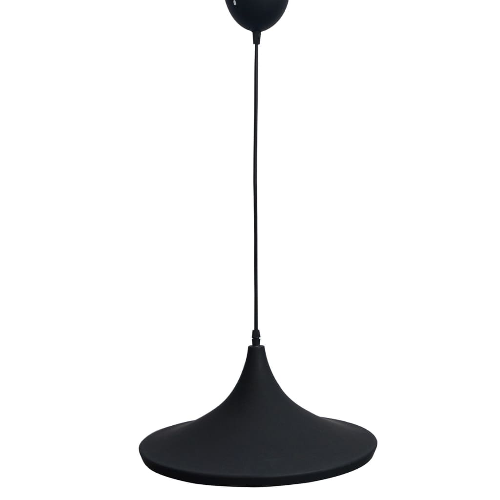 Norwegian Flat Cone Industrial Ceiling Lamp - The Black Steel