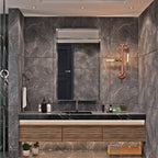 Steampunk Iron Pipe Lamp Wall Light Fixture - The Black Steel